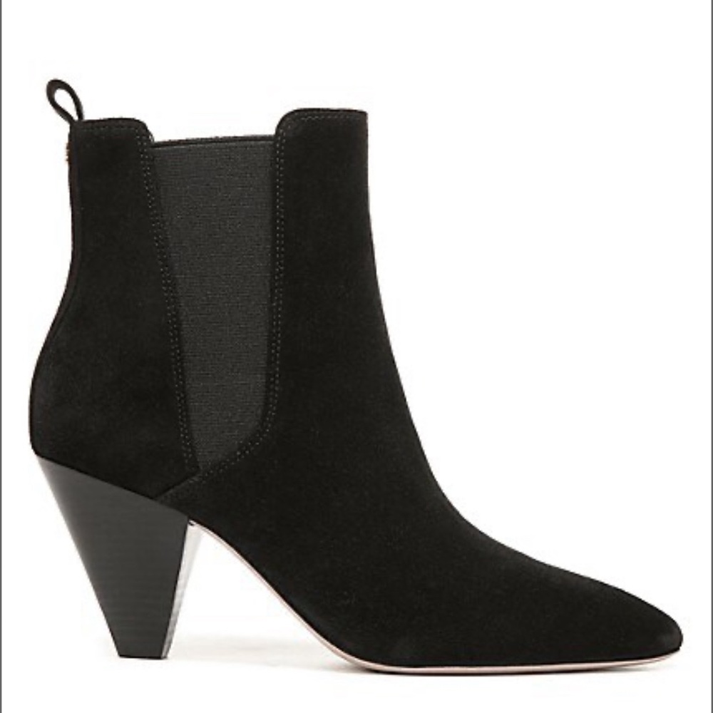 Veronica Beard Baxter Black Suede Bootie EUC 7.5